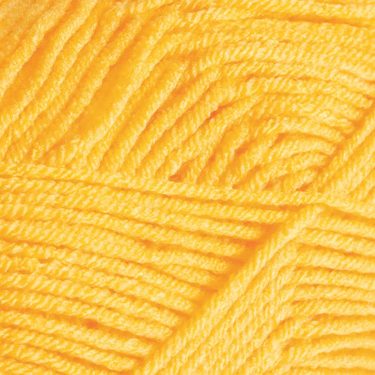 Brava Yellow Worsted Weight Smooth Acrylic Yarn for Crochet | 100g of soft knitting yarn in Canary color, machine washable.