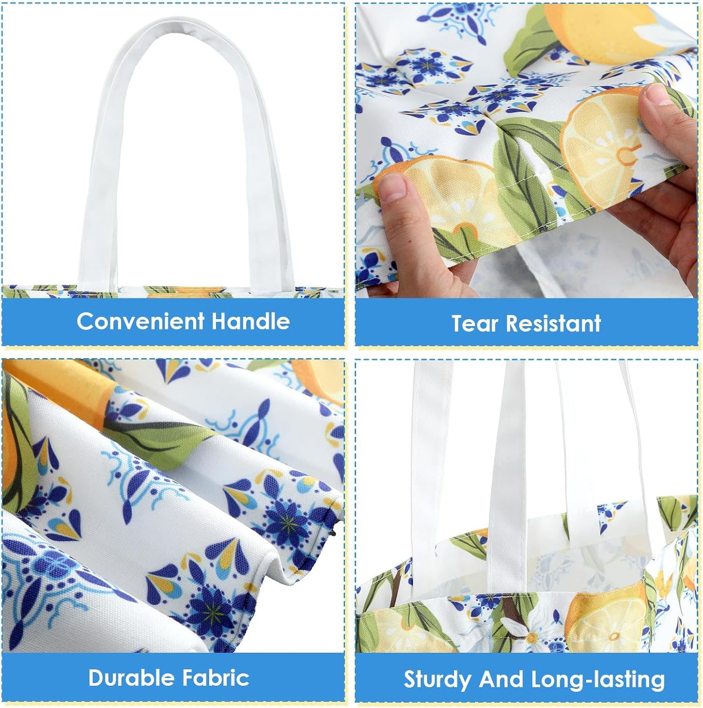 4 Pack Amalfi Coast Lemon Gift Bags Italian Island Lemon Canvas Tote Bags Travel Beach Summer Mediterranean Decorations Capri Positano Italy Gifts for Women Wedding Baby Shower Birthday Party