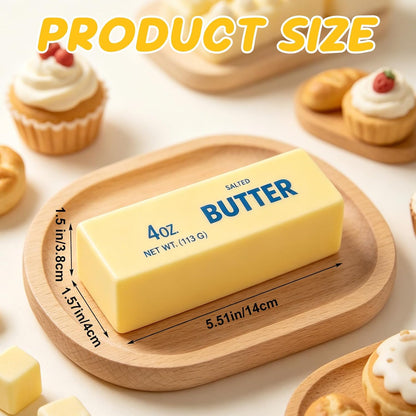 1pcs Squeeze Butter Stick Squishy Toy | PU Material Butter Stick Slow Rising Squeeze Food Fidget Toy for Office School (Light Yellow)