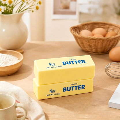 1pcs Squeeze Butter Stick Squishy Toy | PU Material Butter Stick Slow Rising Squeeze Food Fidget Toy for Office School (Light Yellow)