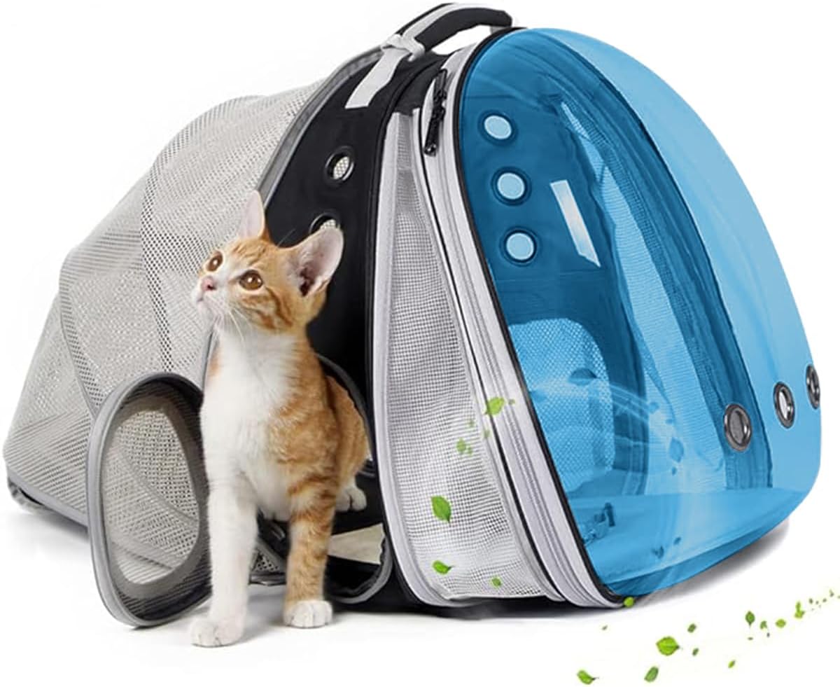 Dual Expandable Cat Backpack Carrier, Fit up to 20 lbs, Expandable Pet Carrier Backpack for Large Fat Cat and Small Puppy