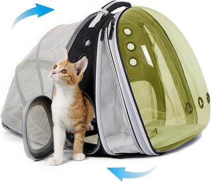 Dual Expandable Cat Backpack Carrier, Fit up to 20 lbs, Expandable Pet Carrier Backpack for Large Fat Cat and Small Puppy