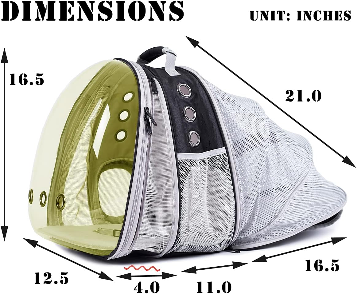 Dual Expandable Cat Backpack Carrier, Fit up to 20 lbs, Expandable Pet Carrier Backpack for Large Fat Cat and Small Puppy