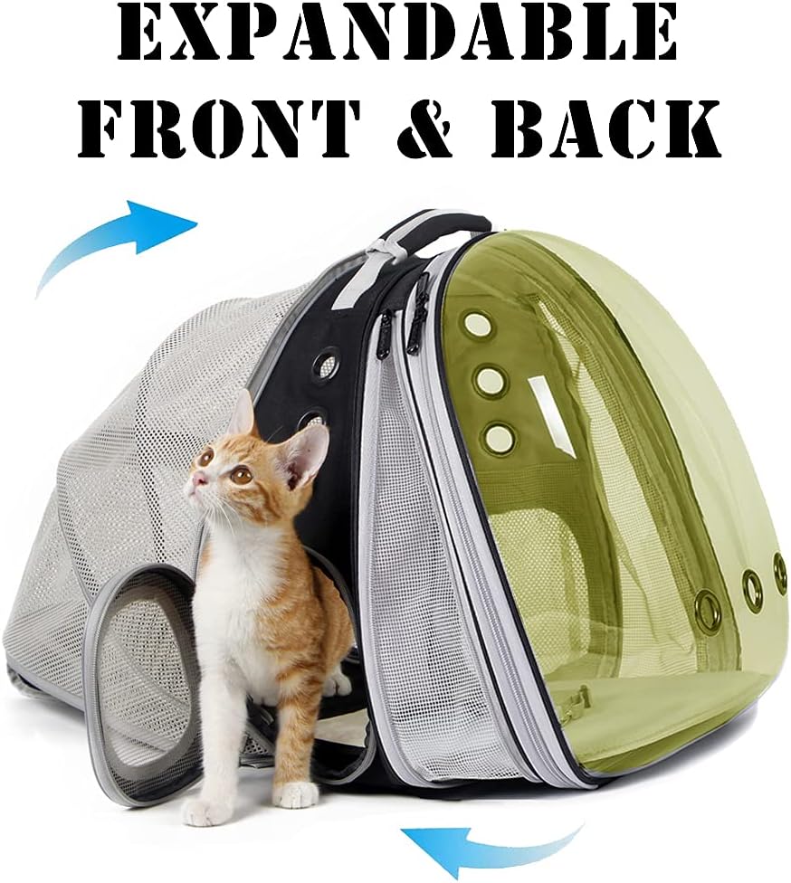 Dual Expandable Cat Backpack Carrier, Fit up to 20 lbs, Expandable Pet Carrier Backpack for Large Fat Cat and Small Puppy