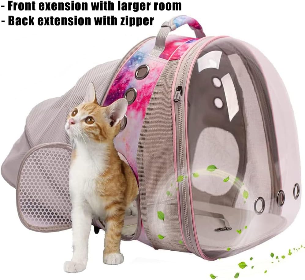 Dual Expandable Cat Backpack Carrier, Fit up to 20 lbs, Expandable Pet Carrier Backpack for Large Fat Cat and Small Puppy