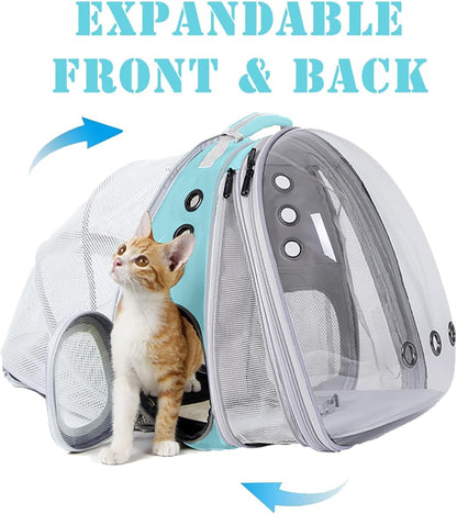 Dual Expandable Cat Backpack Carrier, Fit up to 20 lbs, Expandable Pet Carrier Backpack for Large Fat Cat and Small Puppy