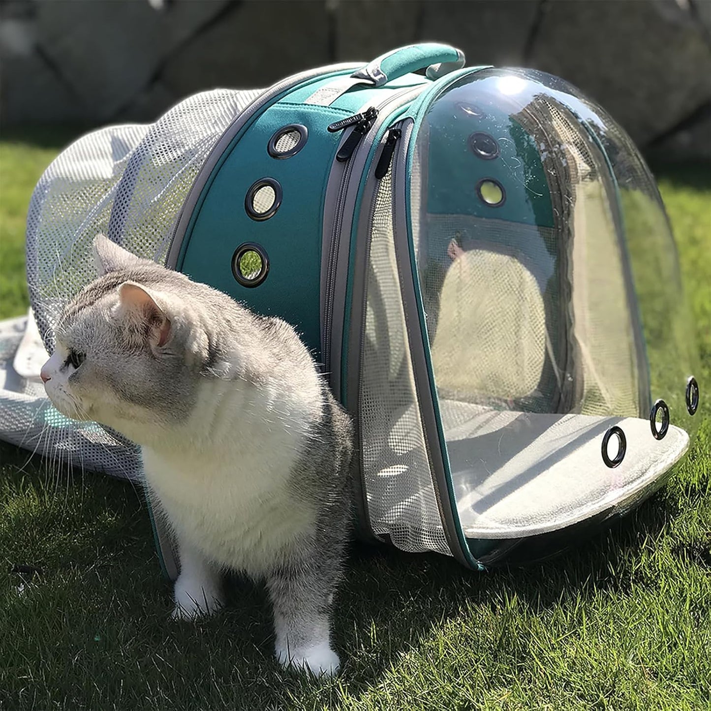 Dual Expandable Cat Backpack Carrier, Fit up to 20 lbs, Expandable Pet Carrier Backpack for Large Fat Cat and Small Puppy