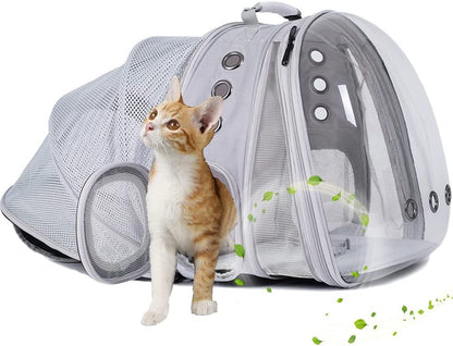Dual Expandable Cat Backpack Carrier, Fit up to 20 lbs, Expandable Pet Carrier Backpack for Large Fat Cat and Small Puppy
