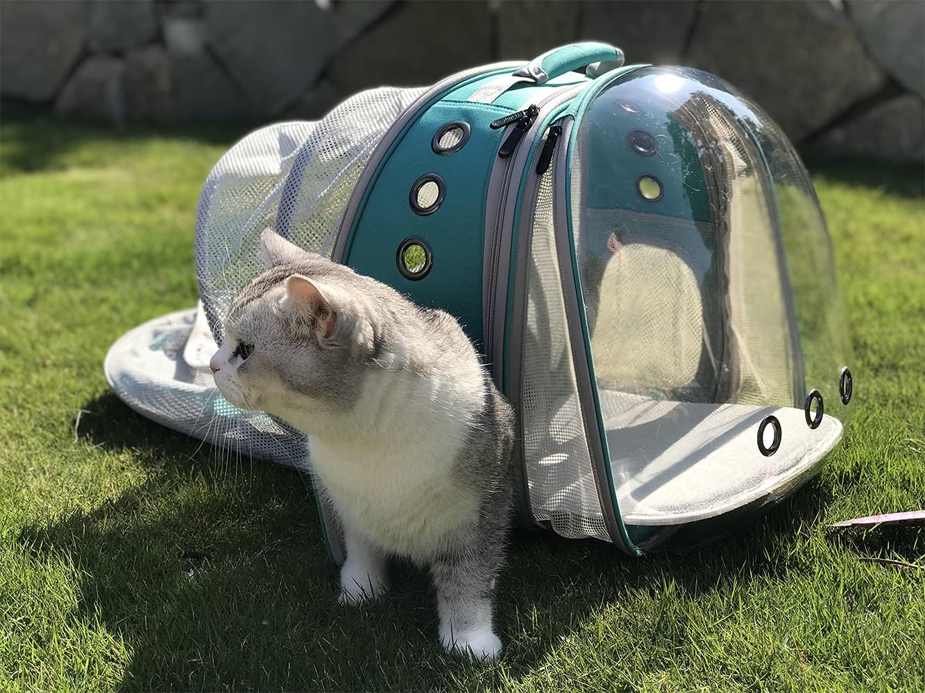 Dual Expandable Cat Backpack Carrier, Fit up to 20 lbs, Expandable Pet Carrier Backpack for Large Fat Cat and Small Puppy