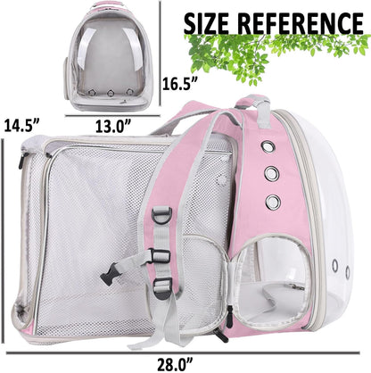 Dual Expandable Cat Backpack Carrier, Fit up to 20 lbs, Expandable Pet Carrier Backpack for Large Fat Cat and Small Puppy