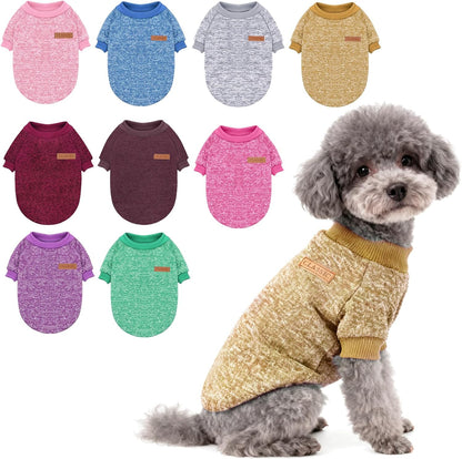 Dog Knitwear Sweater Fleece Pet Clothes Puppy Sweatshirt | Classic,Soft,Thickening,Warm,Shirt,Winter,Cat Clothing,Costumes,for Small Medium Dogs,Coats