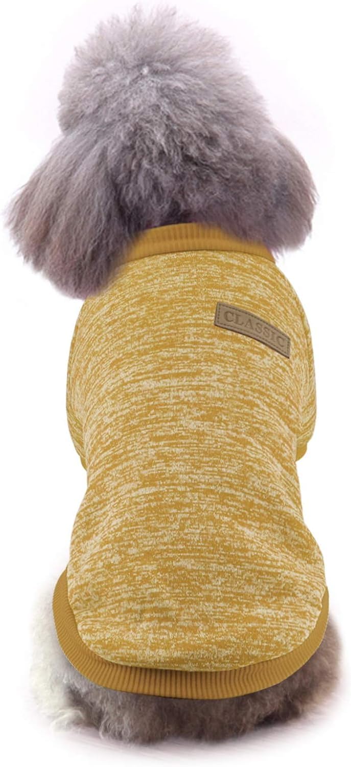 Dog Knitwear Sweater Fleece Pet Clothes Puppy Sweatshirt | Classic,Soft,Thickening,Warm,Shirt,Winter,Cat Clothing,Costumes,for Small Medium Dogs,Coats