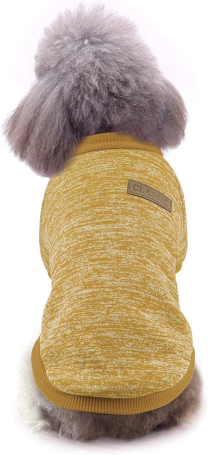 Dog Knitwear Sweater Fleece Pet Clothes Puppy Sweatshirt | Classic,Soft,Thickening,Warm,Shirt,Winter,Cat Clothing,Costumes,for Small Medium Dogs,Coats