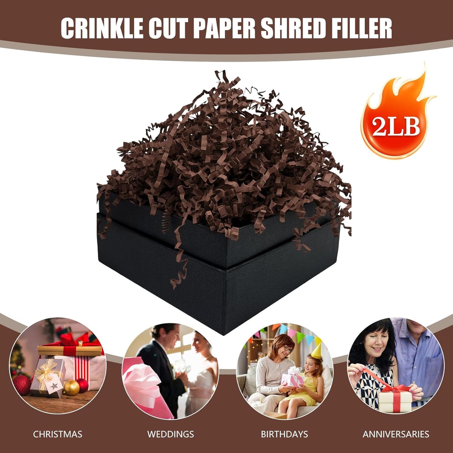 Lemon Yellow Crinkle Cut Paper Shred Filler, 2 LB Basket Filler Shredded Paper, Confetti Stuffing for Basket Filling, Halloween, Christmas, Birthdays, Gift Wrapping, Stuffer Party Supplies - Colors A