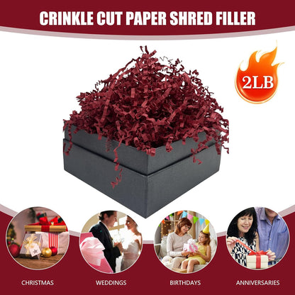 Lemon Yellow Crinkle Cut Paper Shred Filler, 2 LB Basket Filler Shredded Paper, Confetti Stuffing for Basket Filling, Halloween, Christmas, Birthdays, Gift Wrapping, Stuffer Party Supplies - Colors A
