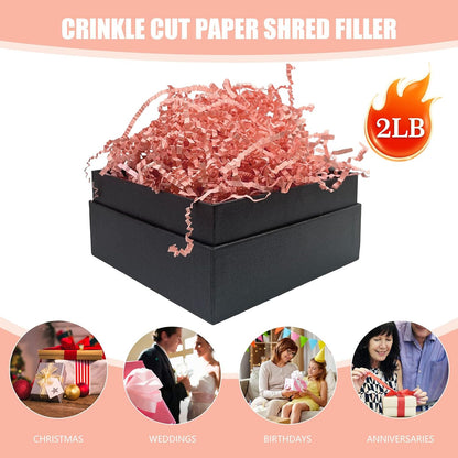 Lemon Yellow Crinkle Cut Paper Shred Filler, 2 LB Basket Filler Shredded Paper, Confetti Stuffing for Basket Filling, Halloween, Christmas, Birthdays, Gift Wrapping, Stuffer Party Supplies - Colors A