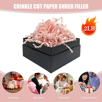 Lemon Yellow Crinkle Cut Paper Shred Filler, 2 LB Basket Filler Shredded Paper, Confetti Stuffing for Basket Filling, Halloween, Christmas, Birthdays, Gift Wrapping, Stuffer Party Supplies - Colors A