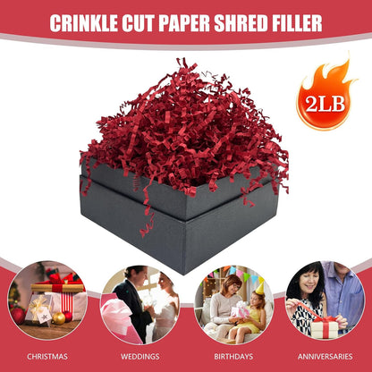 Lemon Yellow Crinkle Cut Paper Shred Filler, 2 LB Basket Filler Shredded Paper, Confetti Stuffing for Basket Filling, Halloween, Christmas, Birthdays, Gift Wrapping, Stuffer Party Supplies - Colors A