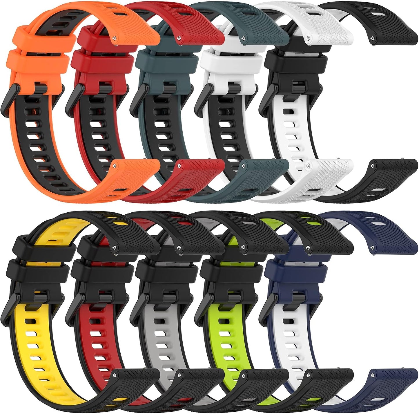 Fit for Garmin Forerunner 265S 255S Watch Bands, 18mm Quick Release Durable Silicone Replacement Bands Wristbands Straps Bracelet Fit for Garmin Vivoactive 4S/Vivomove 3S/Venu 2S