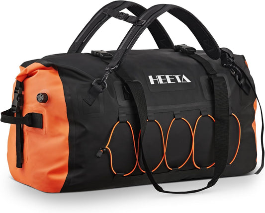 Waterproof Duffel Bag Travel Motorcycle Dry Bag Backpack 60L/80L/110L | Extra Large Rolltop Duffle Bags with Straps & Handles for Kayaking Boating Canoeing Camping Hiking Beach Cruise Ship Gym