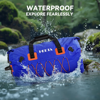 Waterproof Duffel Bag Travel Motorcycle Dry Bag Backpack 60L/80L/110L | Extra Large Rolltop Duffle Bags with Straps & Handles for Kayaking Boating Canoeing Camping Hiking Beach Cruise Ship Gym