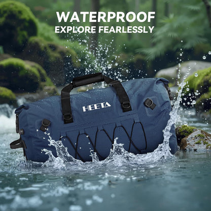 Waterproof Duffel Bag Travel Motorcycle Dry Bag Backpack 60L/80L/110L | Extra Large Rolltop Duffle Bags with Straps & Handles for Kayaking Boating Canoeing Camping Hiking Beach Cruise Ship Gym
