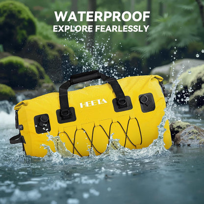 Waterproof Duffel Bag Travel Motorcycle Dry Bag Backpack 60L/80L/110L | Extra Large Rolltop Duffle Bags with Straps & Handles for Kayaking Boating Canoeing Camping Hiking Beach Cruise Ship Gym