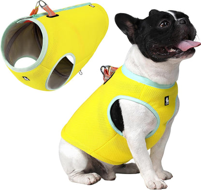 Dog Cooling Vest Evaporative Cooling Jacket Yellow,XX-Small | Adjustable Reflective Lightweight Pet Vest with D-Ring for Summer