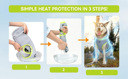 Dog Cooling Vest Evaporative Cooling Jacket Yellow,XX-Small | Adjustable Reflective Lightweight Pet Vest with D-Ring for Summer
