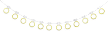 Bachelorette Party Banner - Glitter Gold and Silver Diamond Ring Banner, Engagement Party Decorations, Bride to Be Decorations, Bridal Shower Decorations