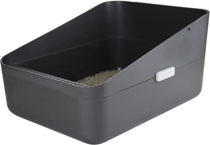 Small Cat Litter Box: Leak Resistant Durable Removable Tray | Cats Under 8 lbs / Anti Tracking Pedal / Easy Cleaning / Space Saving / Indoor Apartment Use