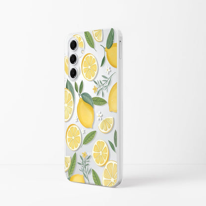 Cute Lemon Case for Samsung Galaxy A16 5G, Soft Clear TPU Cases with Fruit Pattern for Girls Women Boy Men