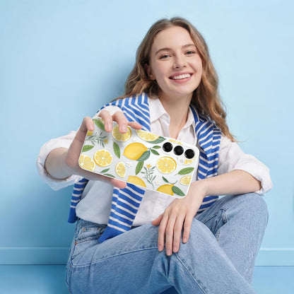 Cute Lemon Case for Samsung Galaxy A16 5G, Soft Clear TPU Cases with Fruit Pattern for Girls Women Boy Men
