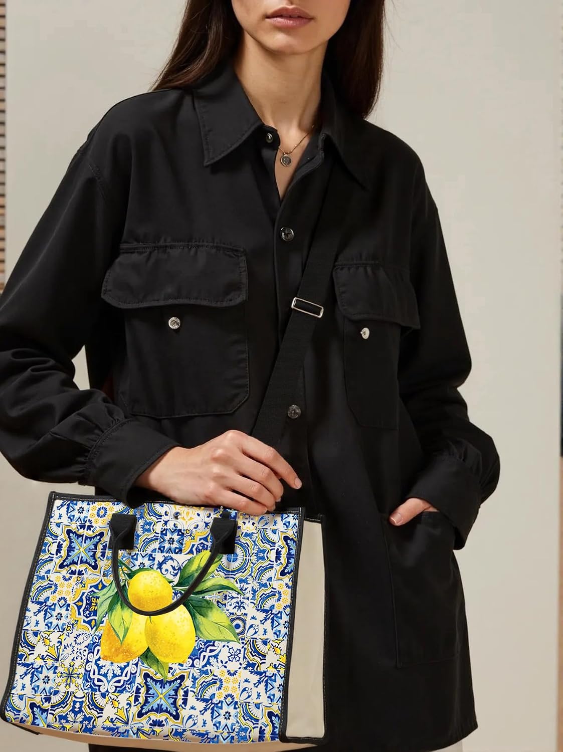 Italian Islands Gift Positano Delicious Italian Lemons Fresh Tote Bag Southern Italy Travel Shoulder Bag