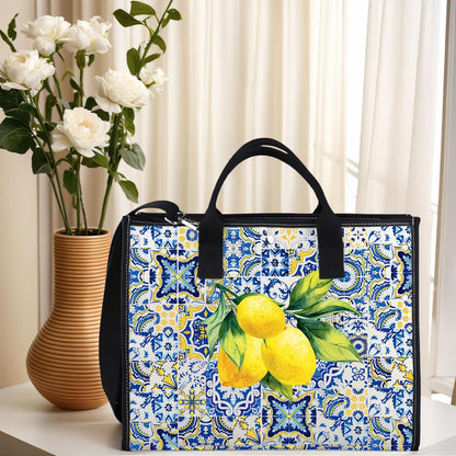 Italian Islands Gift Positano Delicious Italian Lemons Fresh Tote Bag Southern Italy Travel Shoulder Bag