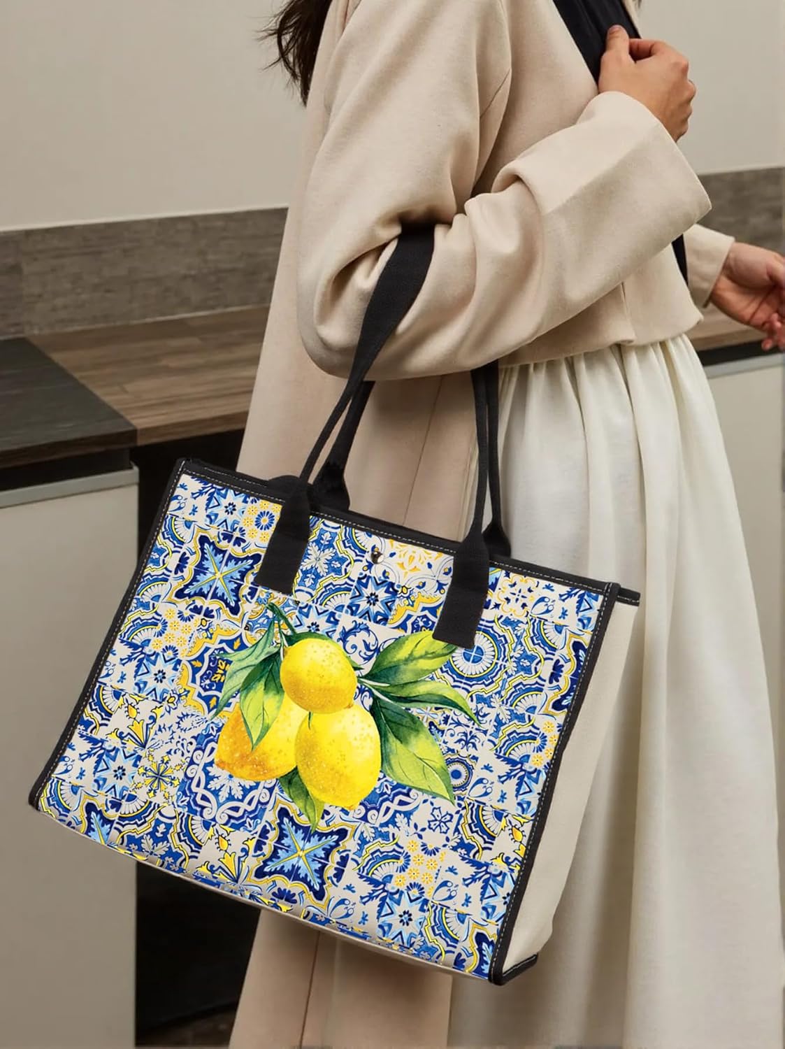 Italian Islands Gift Positano Delicious Italian Lemons Fresh Tote Bag Southern Italy Travel Shoulder Bag