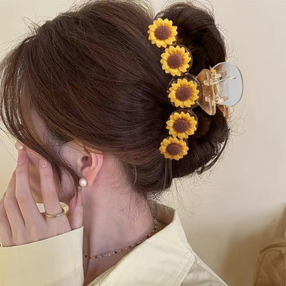 Sunflower Hair Clips Flower Hair Claw Clips Elegant Claw Clip Strong Hold Sunflower Hair Accessories for Women Girls Spring Summer Birthday Wedding Party Favors