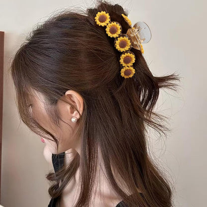 Sunflower Hair Clips Flower Hair Claw Clips Elegant Claw Clip Strong Hold Sunflower Hair Accessories for Women Girls Spring Summer Birthday Wedding Party Favors