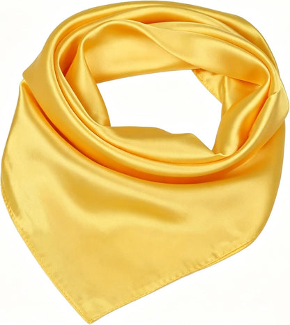 Silk Like Square Scarf for Women Men 27.5"