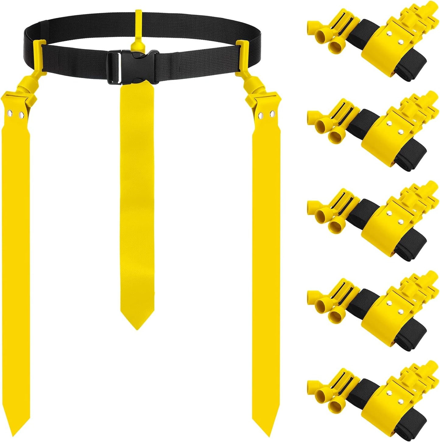 6/8/10 Players Flag Football Sets Adjustable Football Belts and Flags for Youths Teens Kids Adults Players Sports Team