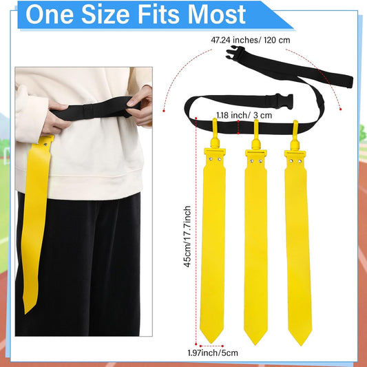 6/8/10 Players Flag Football Sets Adjustable Football Belts and Flags for Youths Teens Kids Adults Players Sports Team