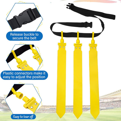 6/8/10 Players Flag Football Sets Adjustable Football Belts and Flags for Youths Teens Kids Adults Players Sports Team