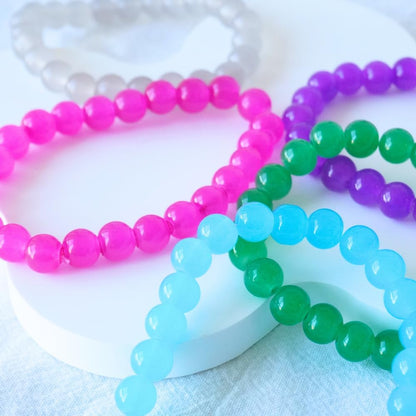 145pcs Glass Beads, 8mm Glass Beads for Barcelet and Jewelry Making DIY Crafts (Yellow)