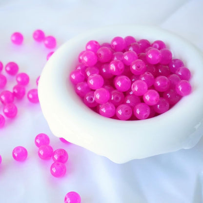 145pcs Glass Beads, 8mm Glass Beads for Barcelet and Jewelry Making DIY Crafts (Yellow)