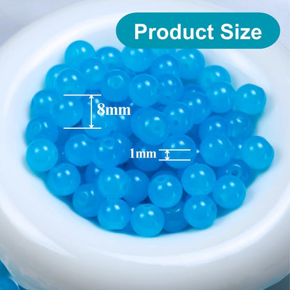 145pcs Glass Beads, 8mm Glass Beads for Barcelet and Jewelry Making DIY Crafts (Yellow)