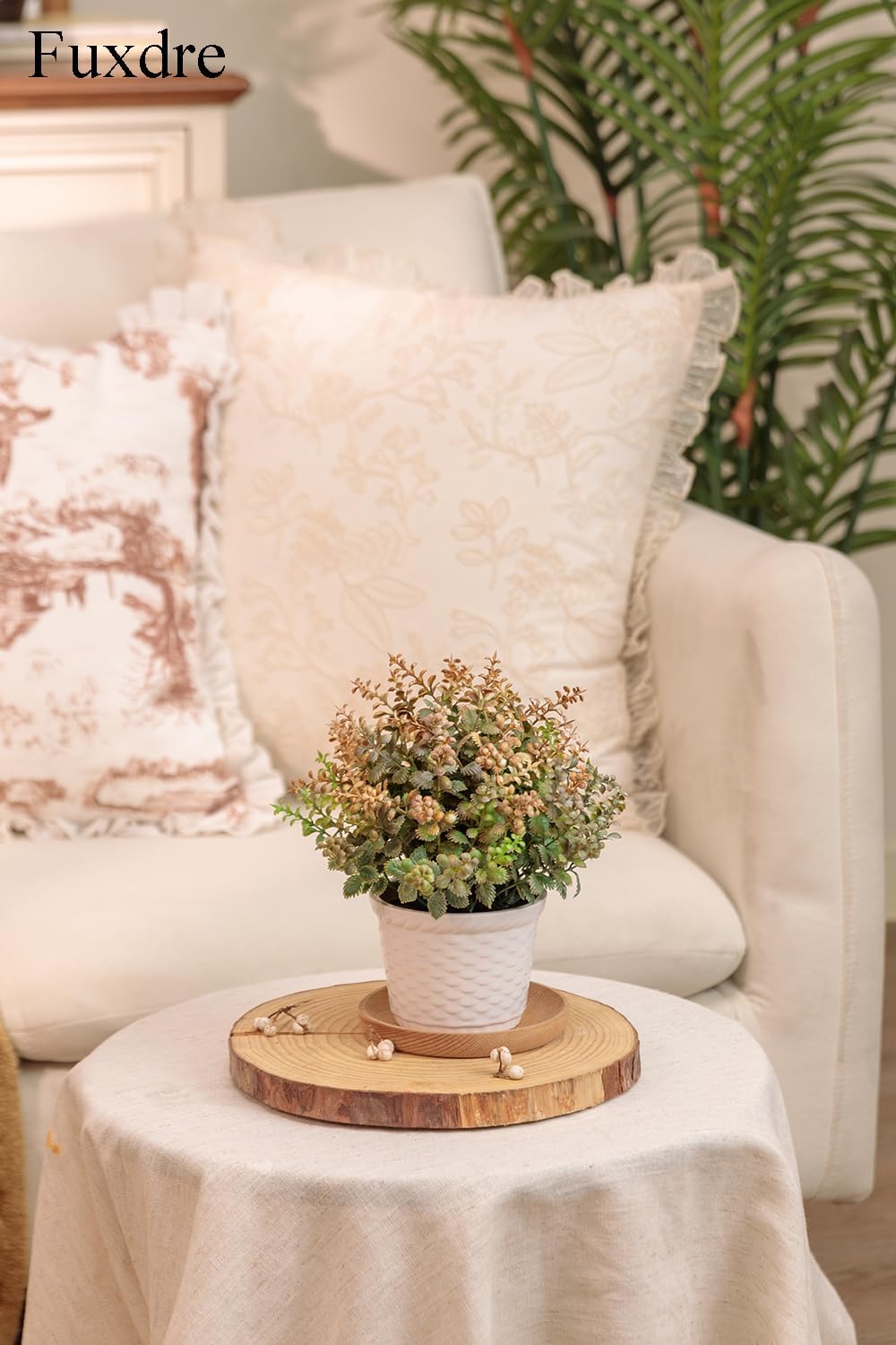 2pcs Small Artificial Plants with Flower Fake Potted Plants for Shelf Decor and Bathroom Plants Decor Livingroom Table and Office Desk(Autumn Yellow)