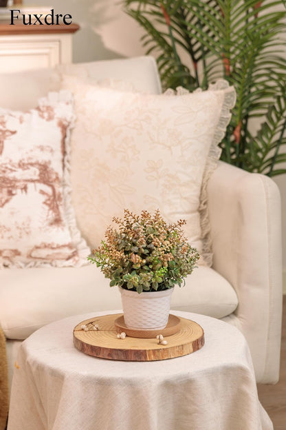 2pcs Small Artificial Plants with Flower Fake Potted Plants for Shelf Decor and Bathroom Plants Decor Livingroom Table and Office Desk(Autumn Yellow)