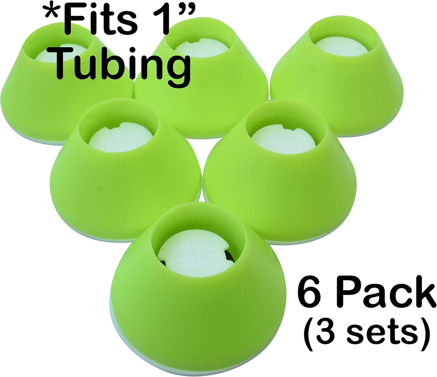Easy Walker Coasters 6 Pack - Durable Tennis Ball Alternative, Yellow