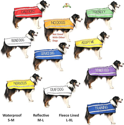 Nervous (Give Me Space) Yellow Colour Coded Non-Pull Front and Back D Ring Padded and Waterproof Vest Dog Harness Prevents Accidents By Warning Others of Your Dog in Advance (S)