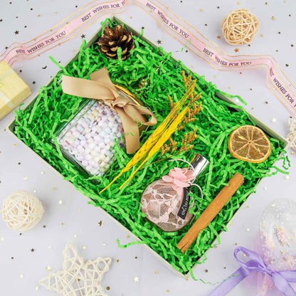 Crinkle Cut Paper Grass Cushion Paper Streamer for Christmas Wedding Birthday Bridesmaid Engagement Craft Gift Boxes Bags Filler Decoration 4.5oz Yellow